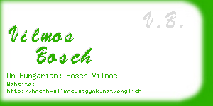 vilmos bosch business card